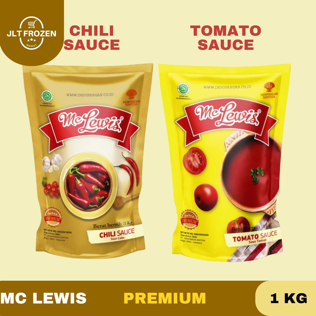 

Mc Lewis Chili Premium Sauce / Chili Sauce / Tomato Premium / Tomato Sauce / Saos / Saus Tomat / Sambal / Saus Cabe / 1kg