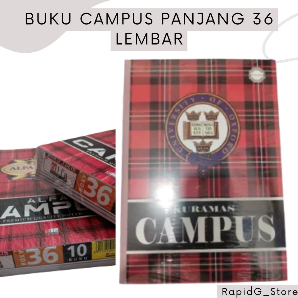 

Buku Campus 1 Pack Besar 10 Buku Isi 36 Lembar Panjang | Buku Tulis Berkualitas