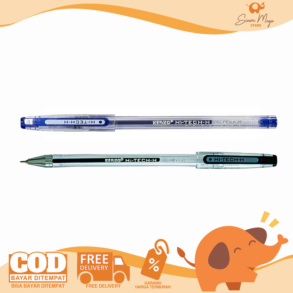 

KENKO Gel Pen Hi-Tech Needle Tip 0.28 mm - Pulpen Jel Fine Tip SATUAN Murah