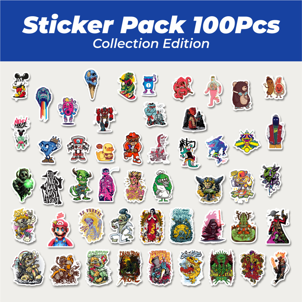 

Hot Stiker Grafiti Retro Art Character 3 Lucu Anti Air Stikers Berperekat Waterproof Sticker Decal Buat Motor Helm Buku Journal Koper Casing HP Laptop Botol Minum
