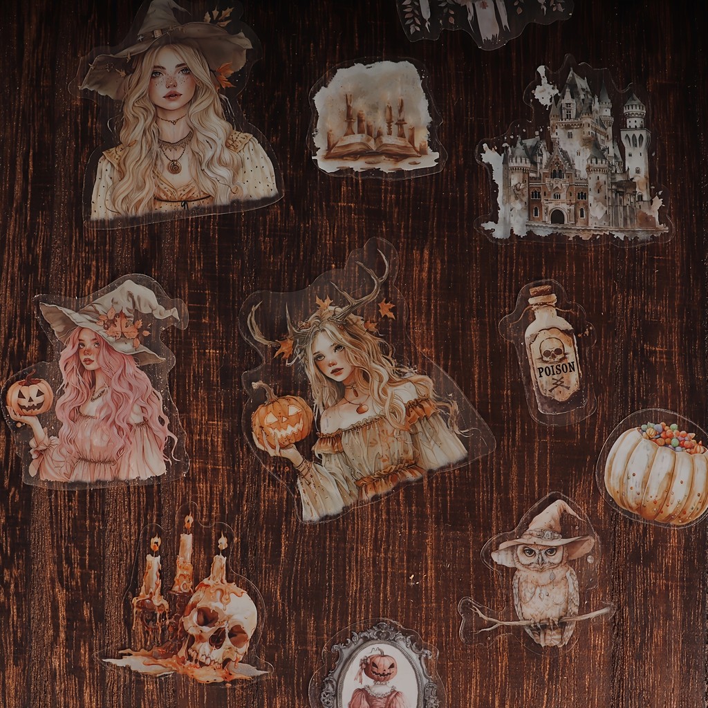 

72-84pcs Sticker Set Woodland Fairy and Forest Animal Theme for Halloween Decor, Scrapbooking, Postcard Decorations, Laptop