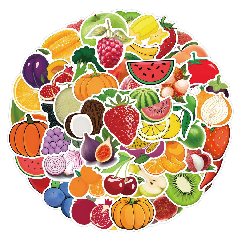 

10/30/60/120PCS Fruit Stickers For Waterproof Decal Laptop Motorcycle Luggage Snowboard Fridge Phone Car Sticker
