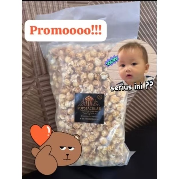 

NEW POPCORN CARAMEL JUMBO 500gr - snack sehat - cemilan murah - popcorn viral