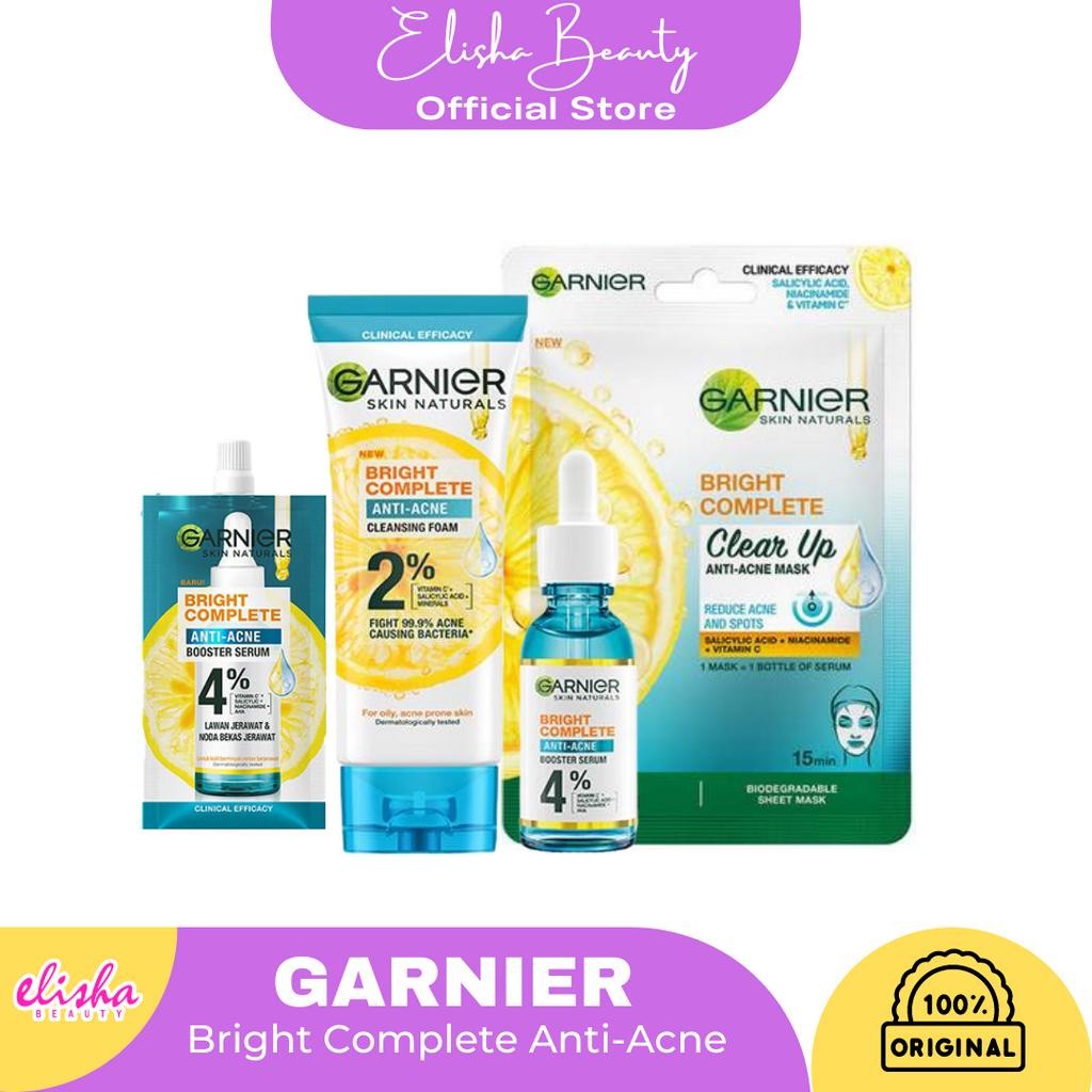 Elisha Beauty - GARNIER BRIGHT COMPLETE ANTI ACNE Series - Skincare untuk jerawat