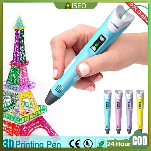 

【Harga minimum】3D Printer Arts Pen Making Doodle Arts/3D Stereoscopic Printing Pen/Mainan anak-anak/Hadiah Hari Anak