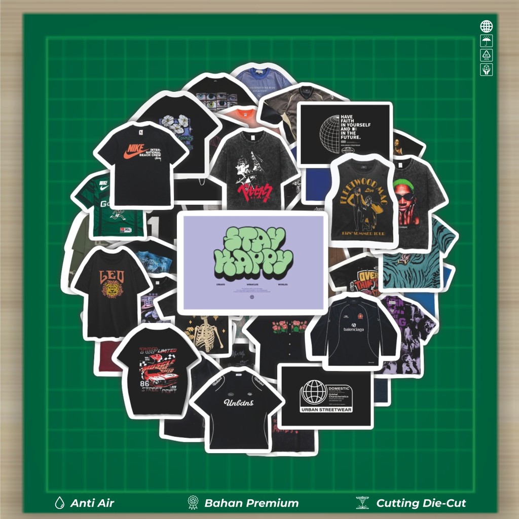 

HOT 50 PCS STIKER Stiker T-Shirt V14 Stiker Fashion Cars Decal Dingin Kartu Album Custom Vinyl Anti Air- Sticker Aesthetic Buku Journal Koper Casing HP Tablet Laptop Helm Motor Botol Minum
