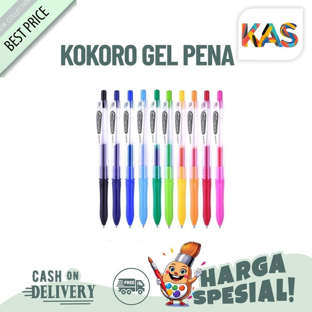 

Pulpen Gel / Pena Kokoro 0.5 mm banyak warna menarik - Satuan