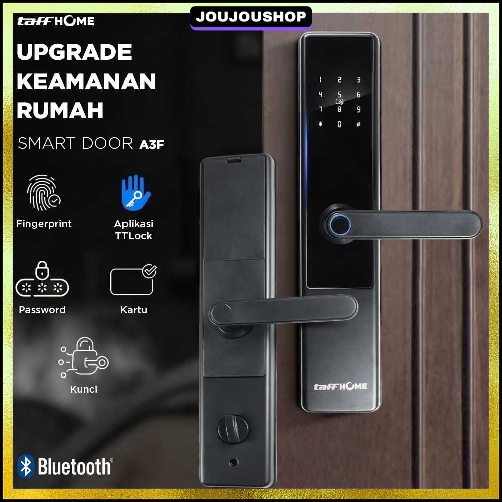 TaffHOME Smart Door Lock Fingerprint Password Bluetooth Card TTLock - A3F