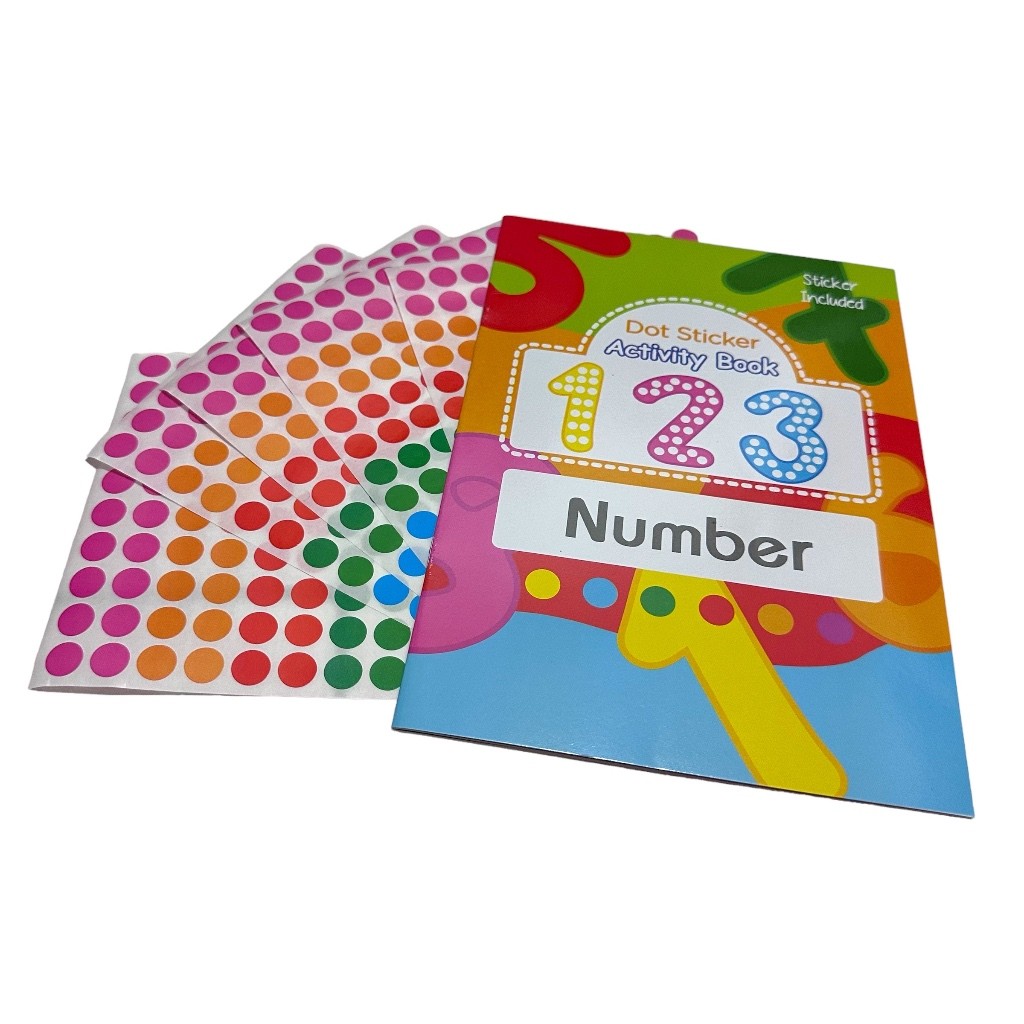 KIDSINK BUKU DOT STICKER ANGKA 123/ AKTIVITAS menempel dot stiker