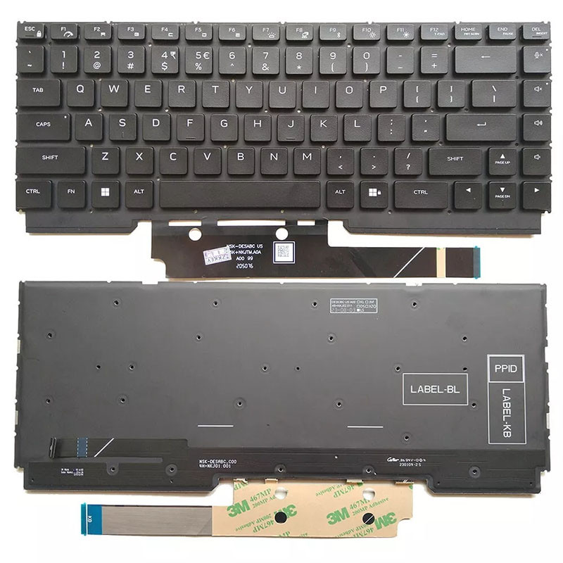 US Backlit Keyboard For Dell Alienware M15 R5 M15 R6 M15R7 X17R1