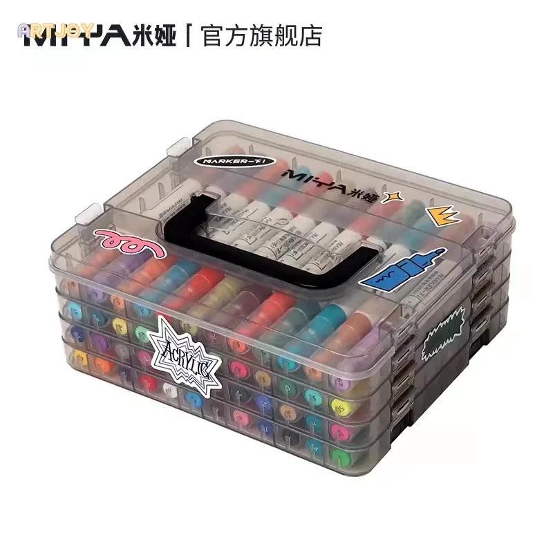 

Superior Miya Double-Ended Acrylic Marker Set - 36/48 Colors Waterproof,Opaque,Layerable, Non-Toxic Art & DIY Drawing Pen Soft