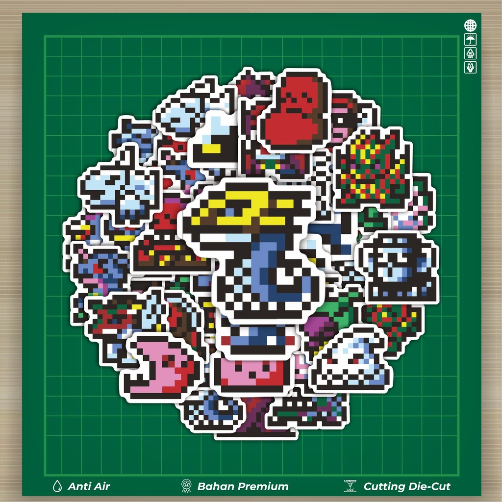 

HOT 50 PCS STIKER Stiker Pixel Digimon V19 Stiker Fashion Cars Decal Dingin Kartu Album Custom Vinyl Anti Air- Sticker Aesthetic Buku Journal Koper Casing HP Tablet Laptop Helm Motor Botol Minum