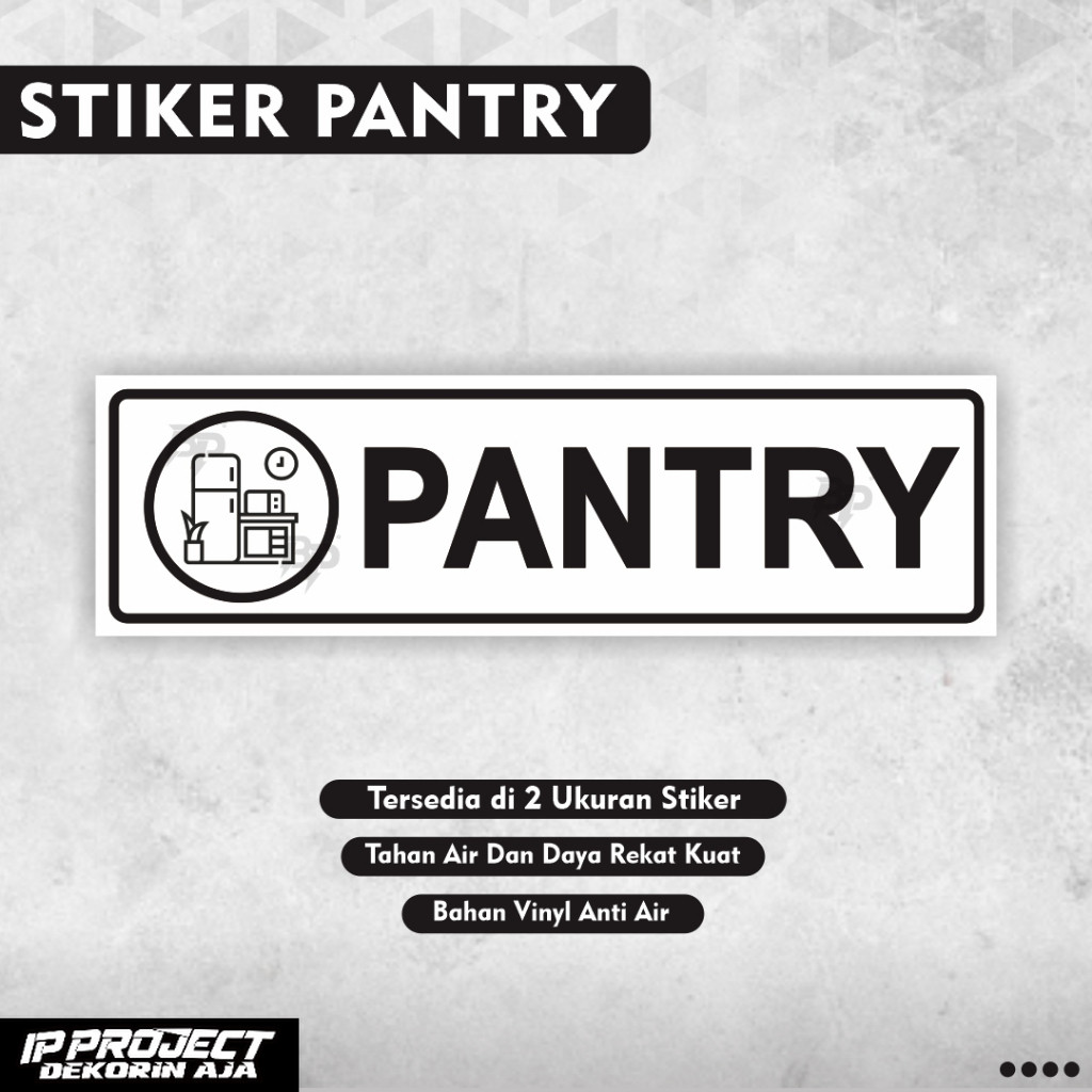 

Stiker ruang pantry / stiker penyimpanan bahan makanan / stiker penyimpanan alat masak / stiker penyimpanan peralatan dapur