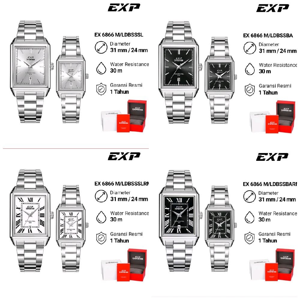 Jam Tangan Couple Expedition 6866 E6866 E 6866 Original