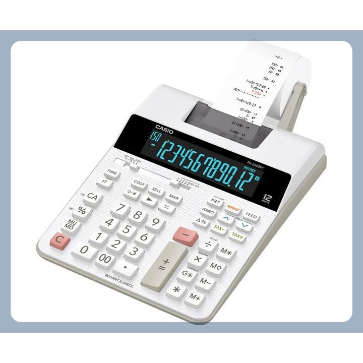 

Casio FR-2650RC Kalkulator Printer 12 Digit Dengan Reprint, Mark-Up/Mark-Down, Grand Total