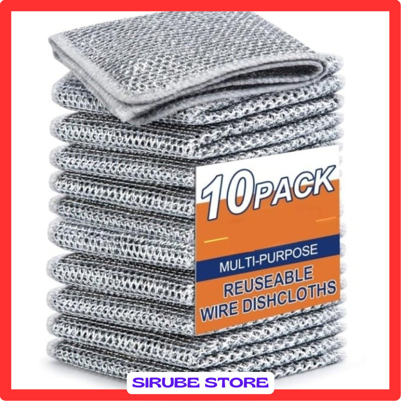 

Non-Stick Steel Wire Dishcloths Double-Layer Design 20x20cm 10PCS - FM-N20