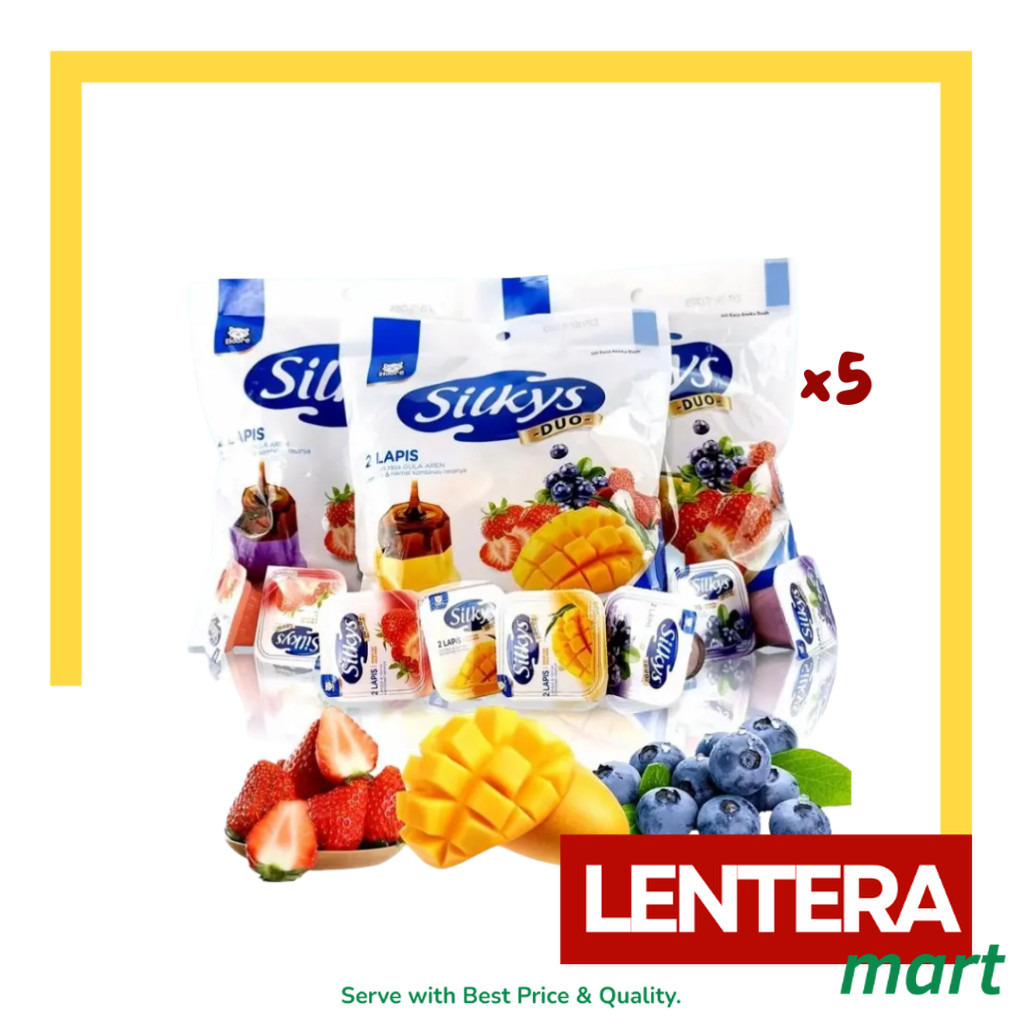 

[BELI 4 GRATIS 1] Silkys Pudding Duo 2 Lapis Gula Aren dan Jeli Aneka Rasa 1 Pack isi 10 pcs @26gr LenteraMart