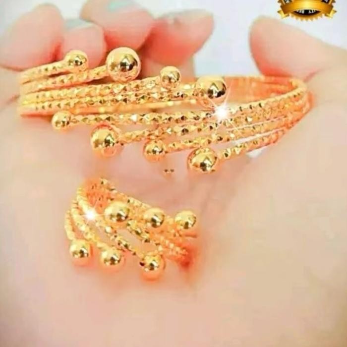Gelang Emas Asli 5grm Kadar 700 Free Cincin Ada Surat