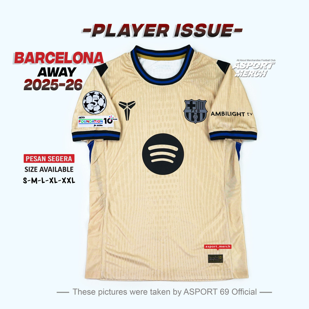 SUNMORNING    ASPORT PLAYER ISSUE BARCA AWAY 2025 2026 PI  BARCA AWAY PI 25 26