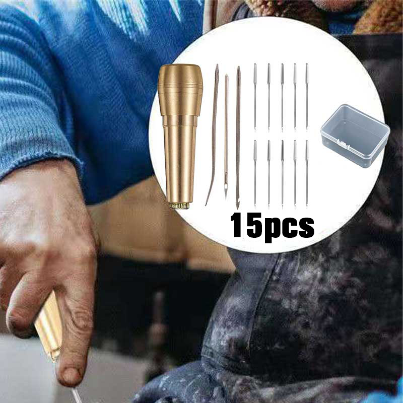 15PCS Alat Jahit Sepatu / Alat Jahit Sol Sepatu / Alat  Reparasi Sepatu Canvas Kulit