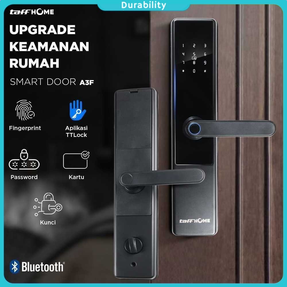 TaffHOME Smart Door Lock Fingerprint Password Bluetooth Card TTLock - A3F