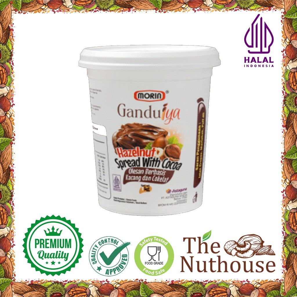 

PROMO Morin Ganduiya Selai Coklat Hazelnut / Hazelnut Spread with Cocoa Pail 1Kg