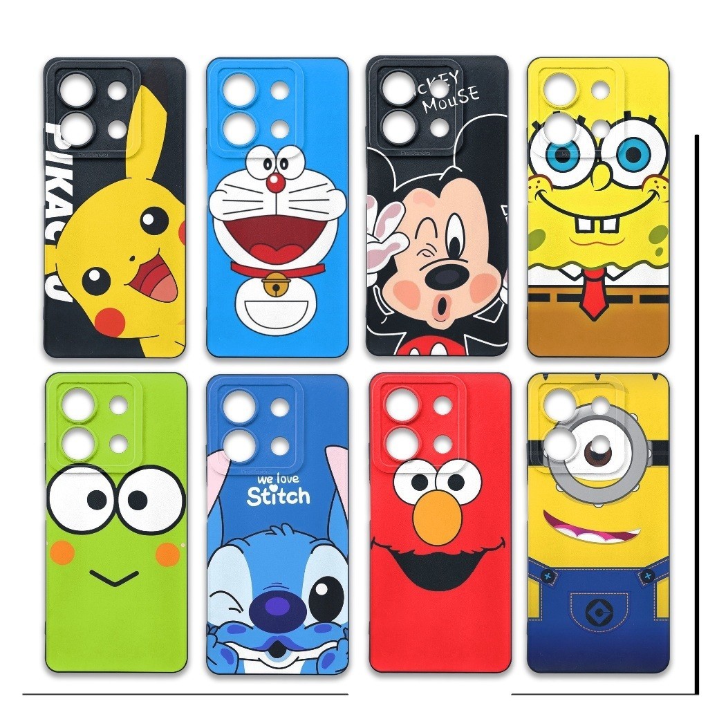 Casing Softcase Case Xiao-mi Redmi Note 13 13c 14c 4G 12 12c 5G Pro Motif Karakter  Gambar kartun Lu