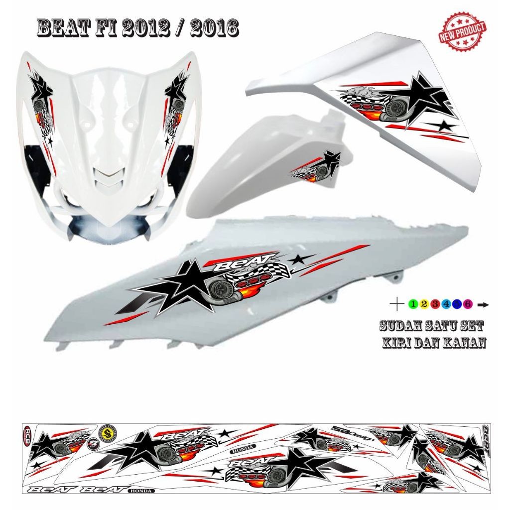VARIASI MOTOR STIKER BUAT MOTOR BEAT FI / STRIPING KEREN MOTOR BEAT FI