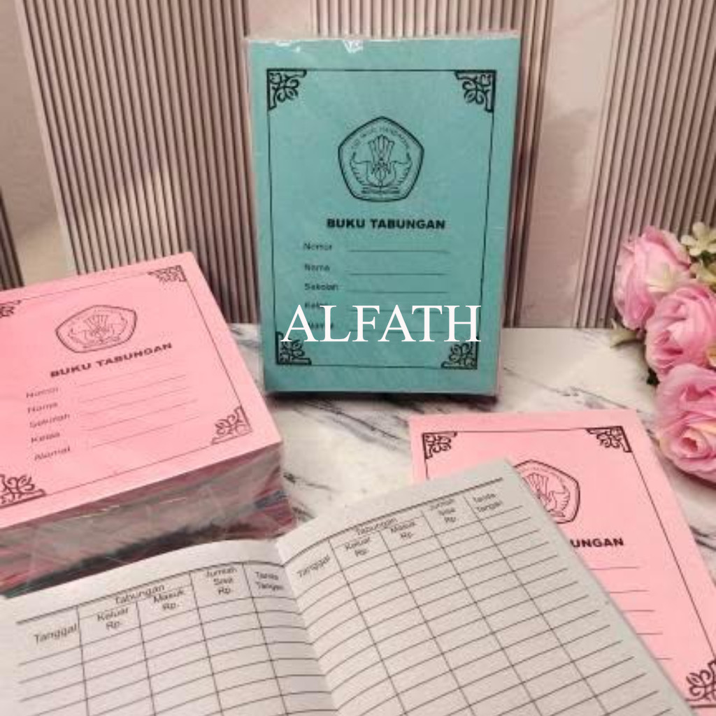 1PCK BUKU TABUNGAN BAGUS Buku Tabungan Sekolahan / Buku Tabungan A6 Sekolah Cover Kertas bufallo (is