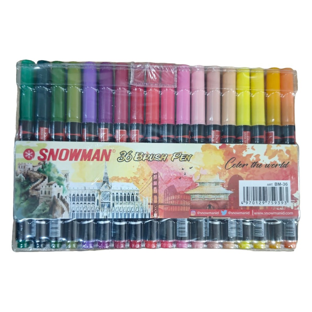 

SNOWMAN 36 BRUSH PEN / BRUSHPEN 36 COLOUR / KALIGRAFI