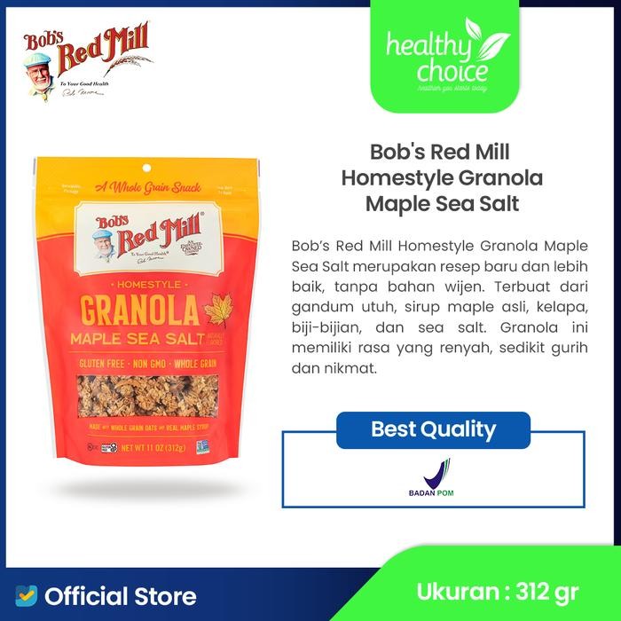 

BEST SELLER Bob's Red Mill Gluten Free Oat Granola 340gr (honey oat ,maple sea salt, cranberry almond) - Maple sea salt
