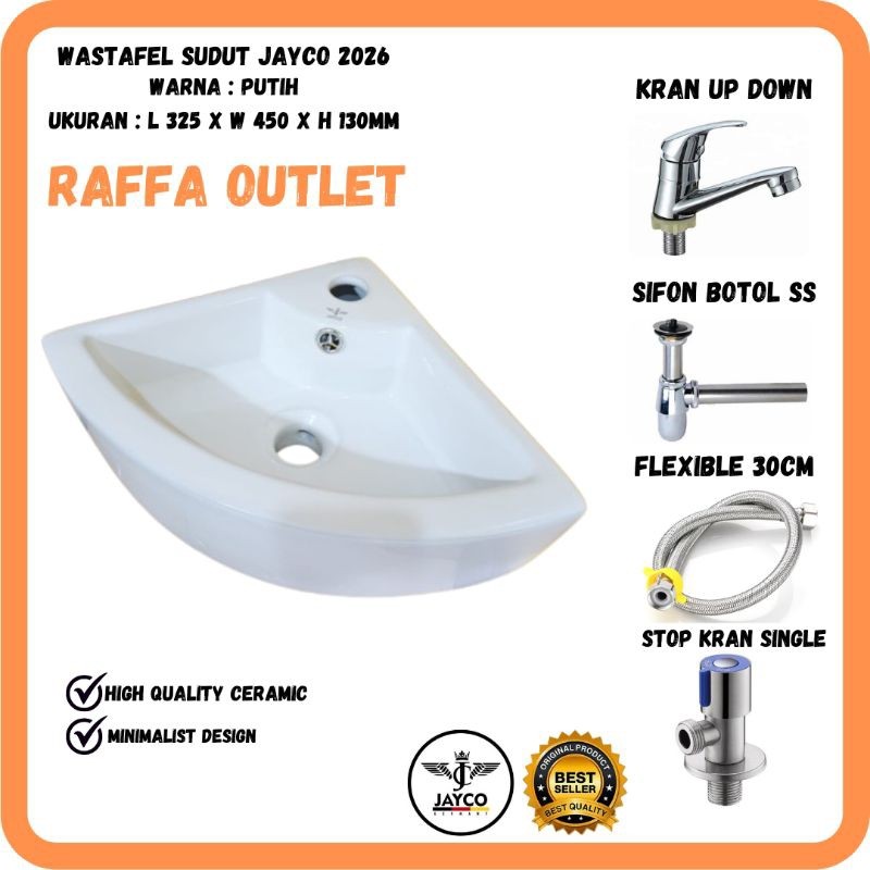 TERLARISpaket wastafel sudut keramik/wastafel keramik/wastafel cuci tangan