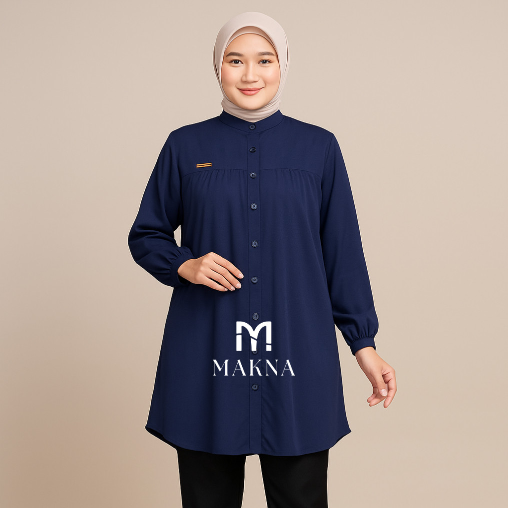 Tunik Muslimah Cocok Untuk Acara Kasual New Arrival Trendy Desain Elegan Terlaris Premium Semi Dress