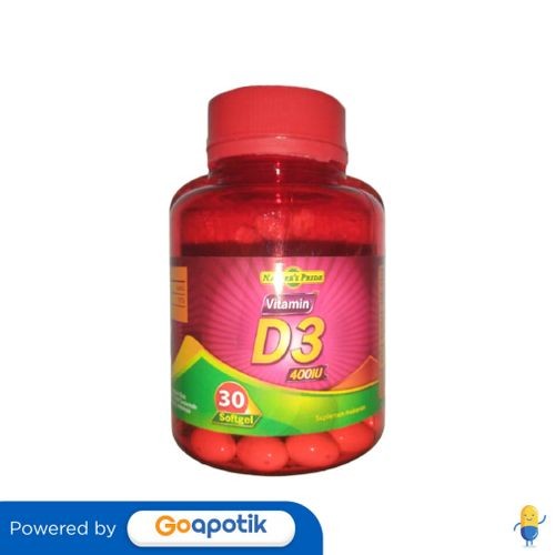 Nature'S Pride Vitamin D3 400 Iu Botol 30 Kapsul