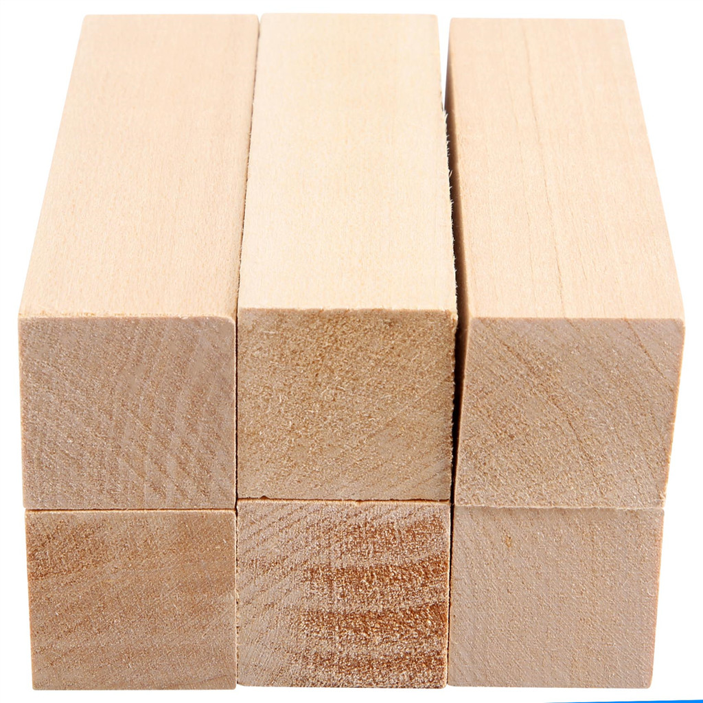 

6Pcs Basswood Carving Blocks for Wood Beginners Carving Hobby Kit DIY Carving Wood A005