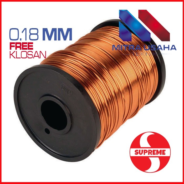 KAWAT TEMBAGA EMAIL 0.18 MM ENAMEL WIRE COOPER GULUNG DINAMO ILMAIL