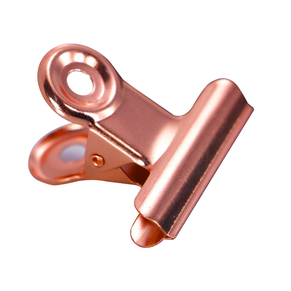 

1000Pcs 22mm/31mm Round Metal Grip Clips Rose Gold Bulldog Clip Stainless Steel Ticket Paper Clip For Tags Bags Office LX3358