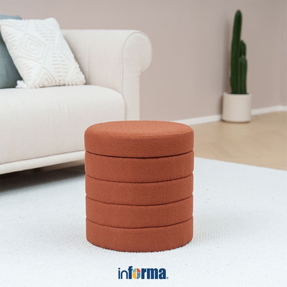 Informa Felix Bangku Fabric Dengan Penyimpanan Tempat Duduk Serbaguna Bangku Multifungsi Ottoman Wit
