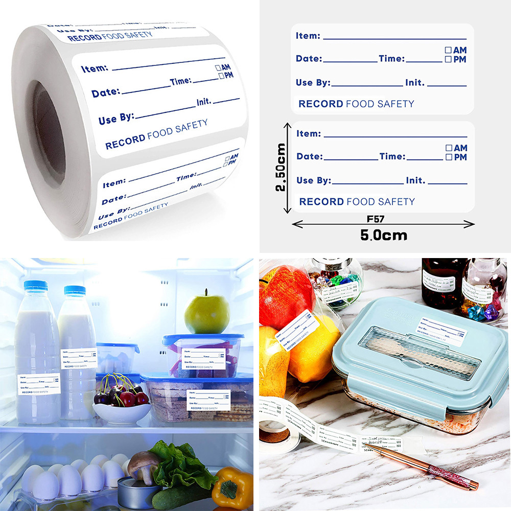 

500pcs/roll 2.5*5 Cm Date Food Sticker Label Stationery Sticker Food Storage Expiration Date Label