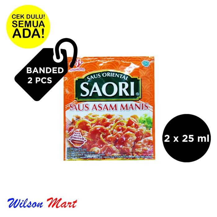 

PROMO! SAORI SAUS ASAM MANIS 25 ML SACHET BANDED 2 PCS
