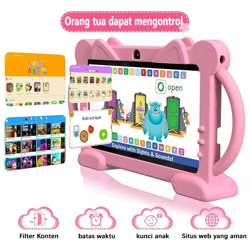 MATOUGUI-Tablet Edukasi Anak 7 Inch:tablet android/tablet anak untuk belajar/tablet anak android
