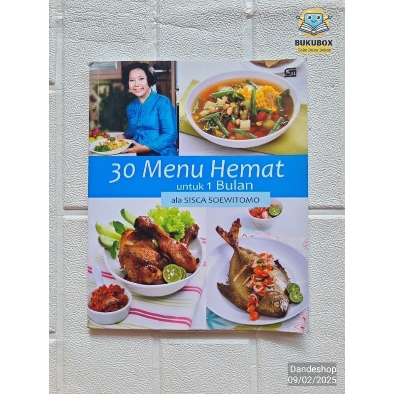(BEKAS) 30 Menu Hemat untuk 1 Bulan ala Sisca Soewitomo # Buku Resep Masakan  Preloved