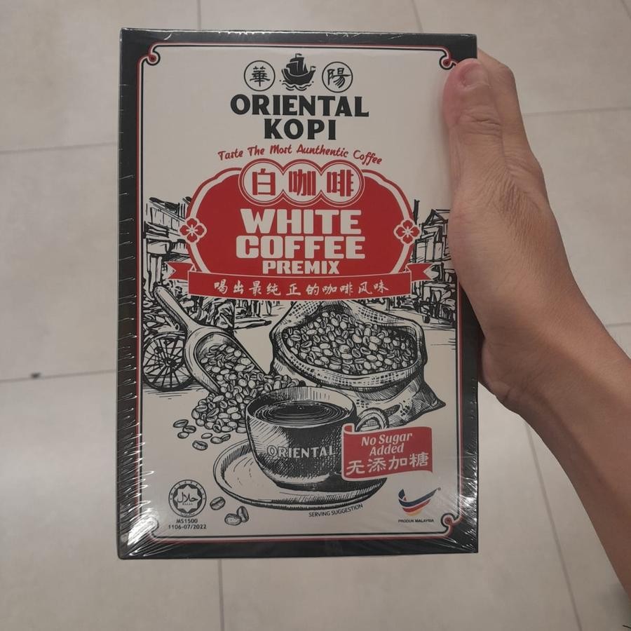 

Oriental Kopi White Coffee Premix No Sugar Added Kopi Instan Import