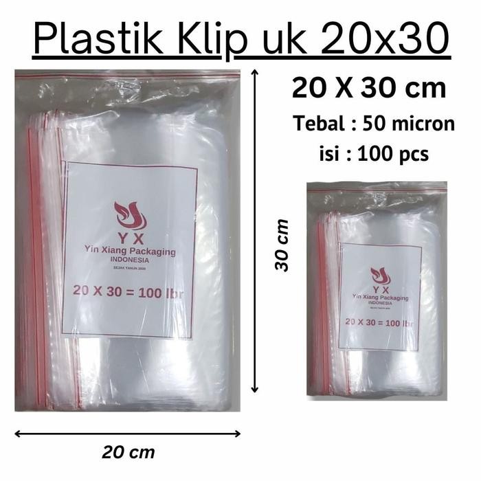 Plastik klip uk 20x30- plastik zipper lock - Klip 20x30