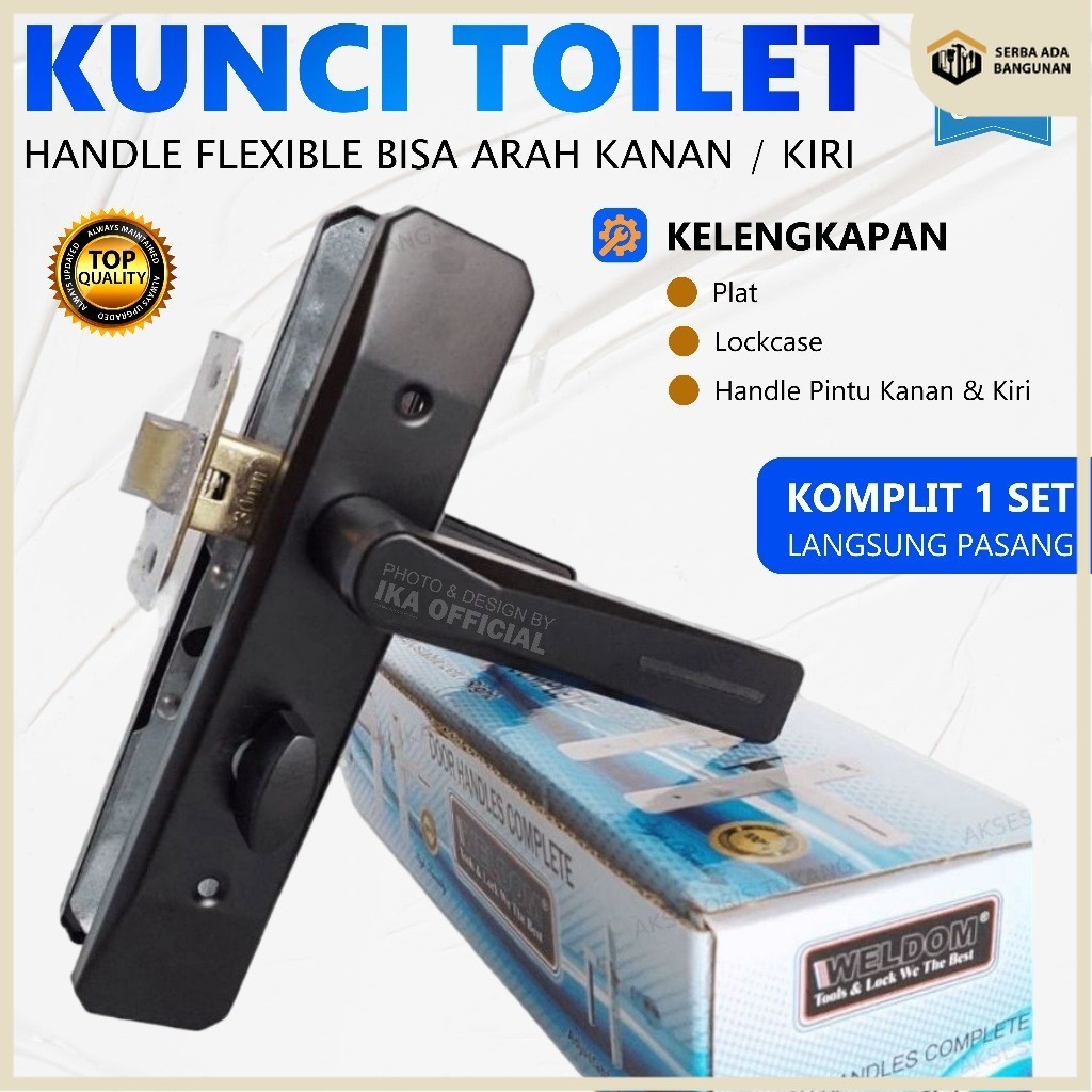 SAB handle kamar mandi toilet wc modern minimalis warna weldom original / tarikan pintu dorong pegan