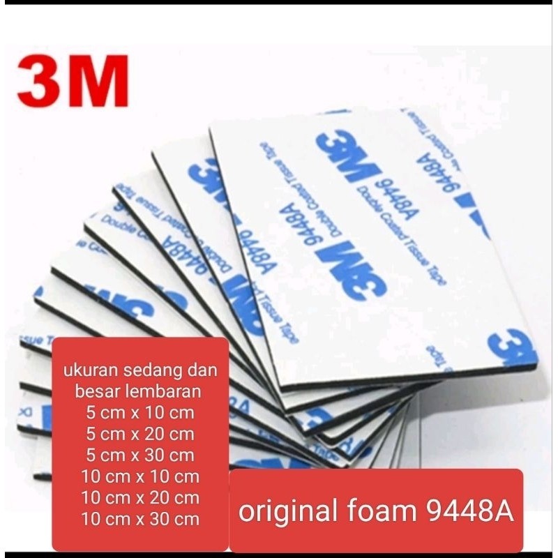 double tape foam 3M 9448A black original foam tape lembaran