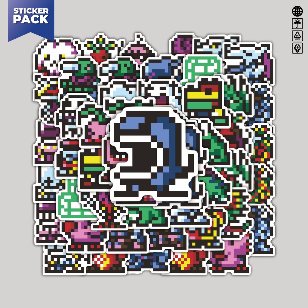 

[100PCS]Stiker Pack Stiker Pixel Digimon V24 Aesthetic Vinyl Anti Air Dekorasi Sticker Laptop Buku Journal Koper Helm Casing HP Gitar Helm Skateboard