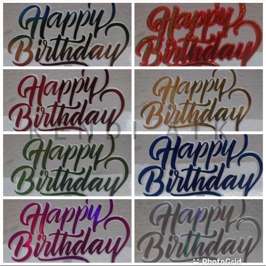 

*SDA* (ISI 25PCS) CAKE TOPPER HIASAN EKSKLUSIF tulisan "HAPPY BIRTHDAY" "KTI73" NEW