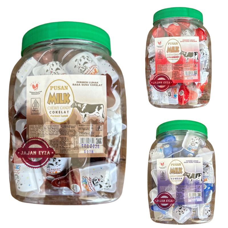 

PUSAN MILK CANDY 1 TOPLES ISI 30pcs