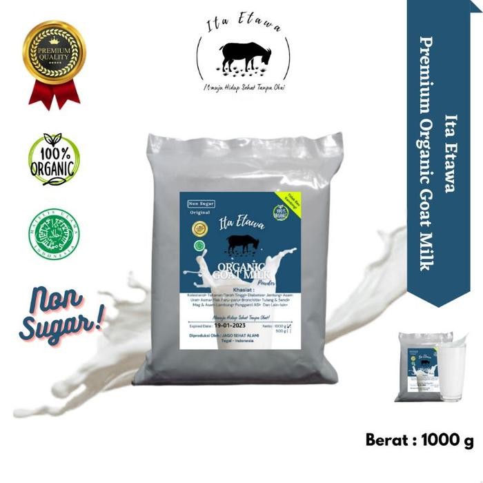 

Best Seller Susu Kambing Premium Ita Etawa Organik Goat Milk Powder 1 Kg Non Sugar - 1000gr